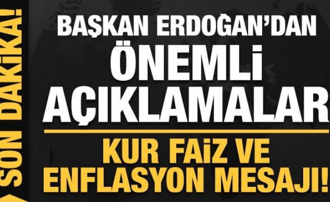 Erdoğan'dan flaş faiz açıklaması