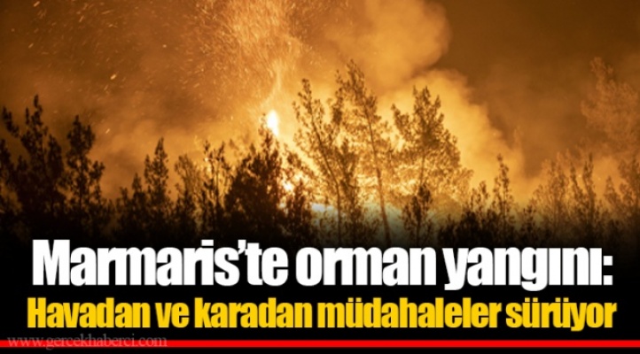 Marmaris'te orman yangını: Müdahale devam ediyor