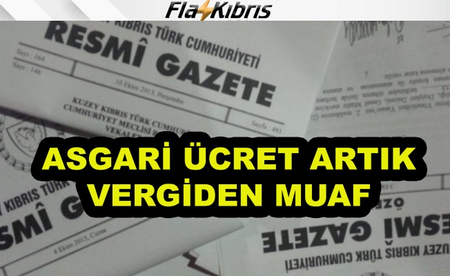 Asgari ücret gelir vergisinden muaf: Yasa gücünde kararname Resmi Gazete'de