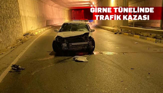 Girne tünelinde trafik kazası!