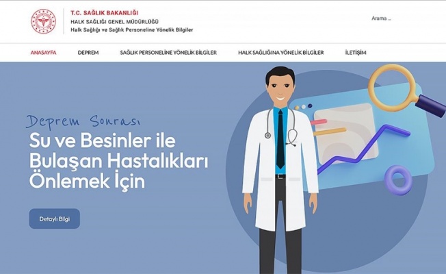 TC Sağlık Bakanlığının ''deprem'' sitesi yayına girdi
