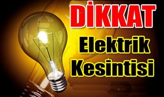 Dikkat... Bu bölgeler elektriksiz...