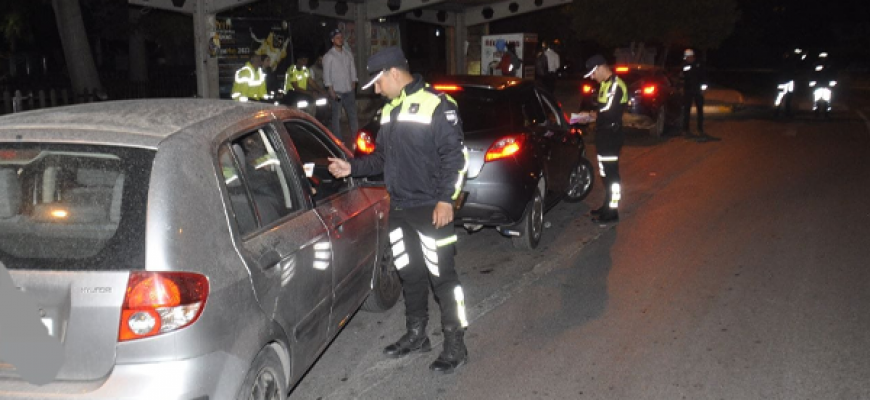 18 Sürücü alkollü tespit edildi, 19 araç trafikten men edildi