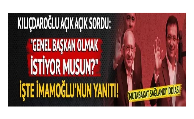 İşte İmamoğlu'nun yanıtı...