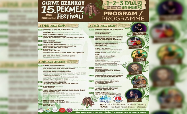 Ozanköy 15. Pekmez Festivali yarın başlıyor