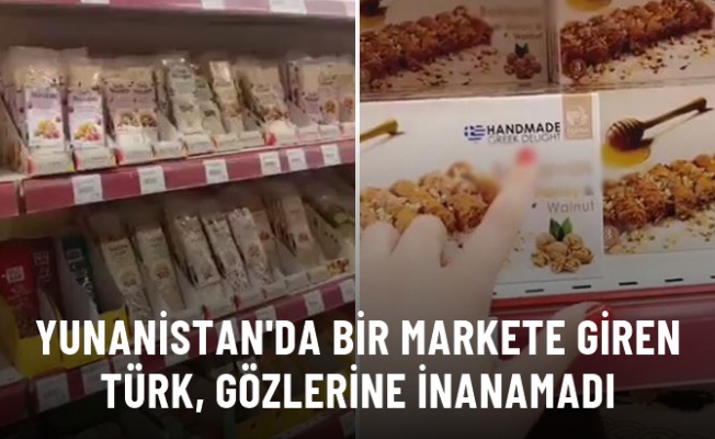 Yunanistan'da bir markete giren Türk, gözlerine inanamadı
