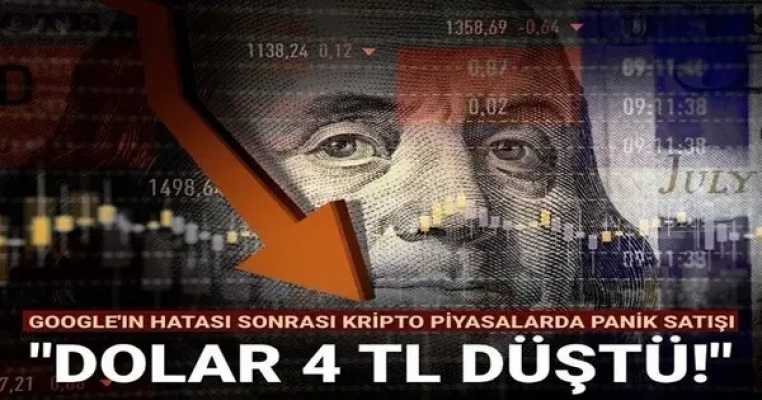 Google'da dolar hatası: 4 lira birden düştü