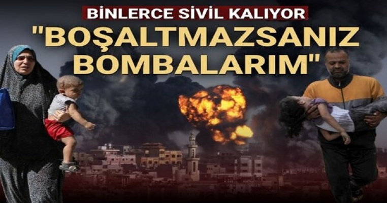 İsrail'den binlerce sivilin sığındığı hastane ve okullara tehdit