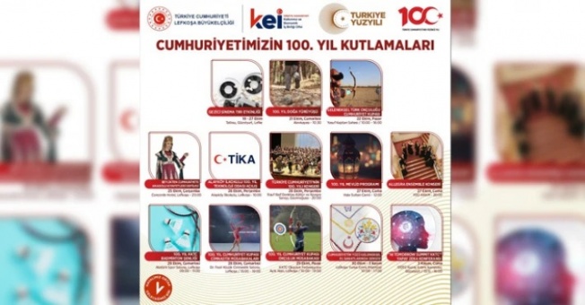 Türkiye Cumhuriyeti Lefkoşa Büyükelçiliği, Cumhuriyet'in 100. yıl etkinliklerini duyurdu