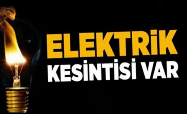 Uzun süreli elektrik kesintisi olacak