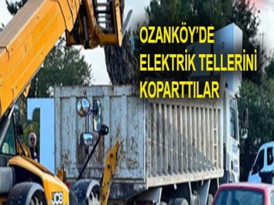Ozanköy’de elektrik tellerini kopardılar, vatandaşların güvenliğini tehlikeye soktular