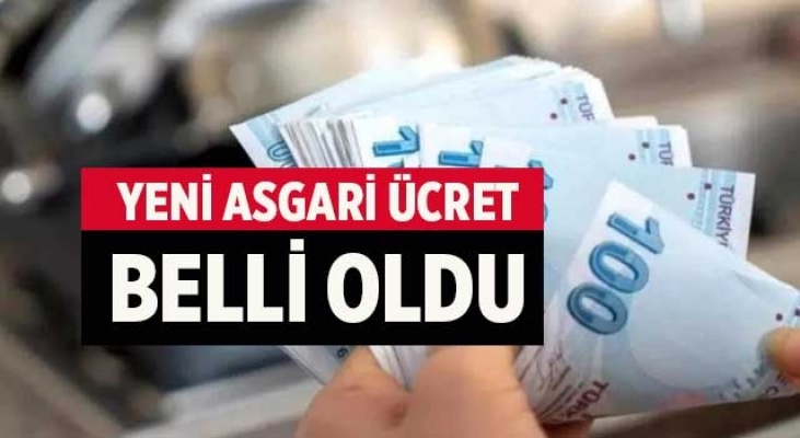Yeni asgari ücret belli oldu