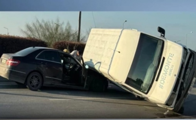 Gazimağusa-Lefkoşa ana yolunda trafik kazası!