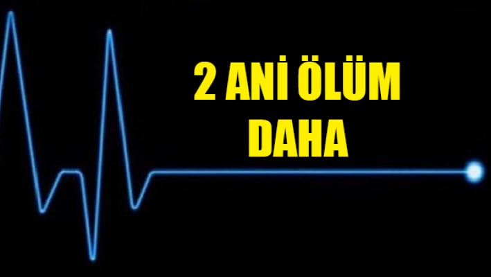 Bir günde 2 ani ölüm... Biri 45, diğeri 50 yaşındaydı...