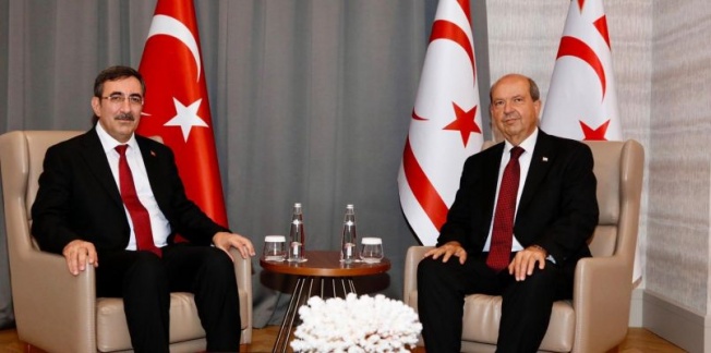 Cumhurbaşkanı Tatar, Türkiye Cumhuriyeti Cumhurbaşkanı Yardımcısı Yılmaz ile görüştü