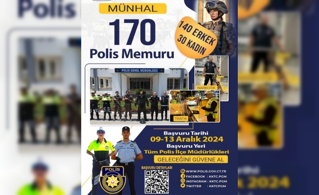 170 polis memuru istihdam edilecek