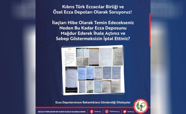 Kıbrıs Türk Eczacılar Birliği: İlaç ihalesi sebepsiz yere bir gün kala neden iptal edildi?