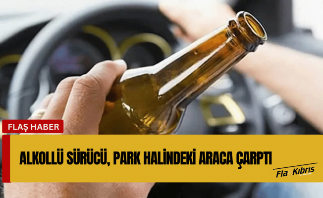 Alkollü halde direksiyon başına geçti: Park halindeki araca çarptı
