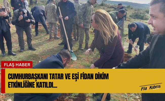 Cumhurbaşkanı Tatar ve eşi, Cumhurbaşkanlığı Hoşgeldin Bebek Hatıra Ormanı’na fidan dikimi etkinliğine katıldı