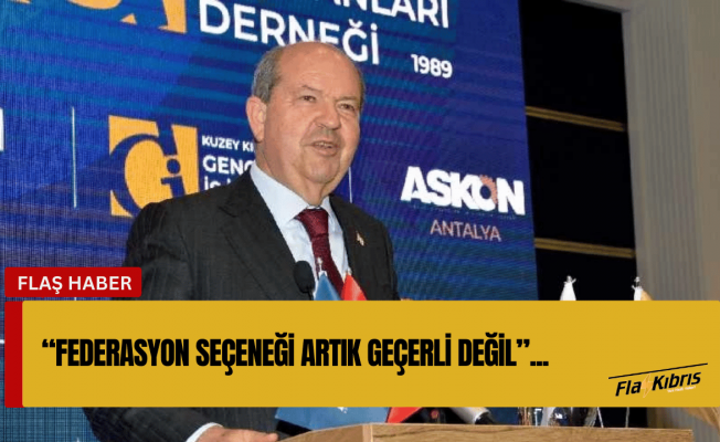 Ersin Tatar: Kıbrıs’ta bir anlaşma olacaksa toplumdan topluma değil devletten devlete yapılacak