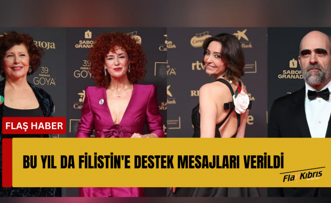İspanya'da Goya ödülleri galasında bu yıl da Filistin'e destek mesajları verildi