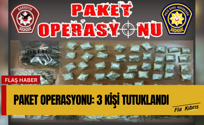 Narkotikten ‘Paket Operasyonu’...