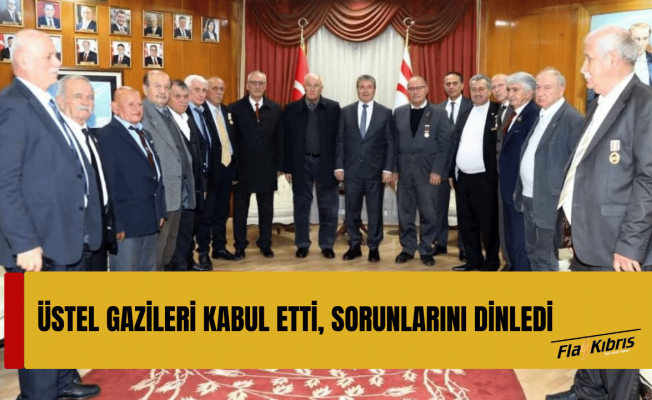 Ünal Üstel, Kıbrıs Türk Barış Kuvvetleri Gaziler Derneği’ni kabul etti