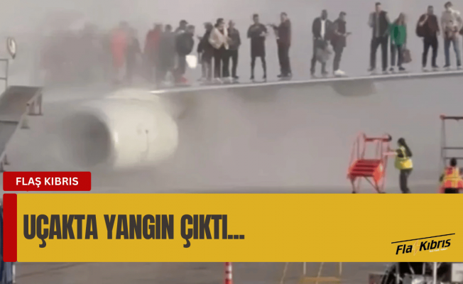 ABD’de yolcu uçağı alev aldı: Yolcular kanattan tahliye edildi