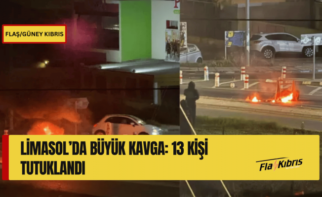 Limasol’da 200 kadar genç taşlı sopalı kavga etti