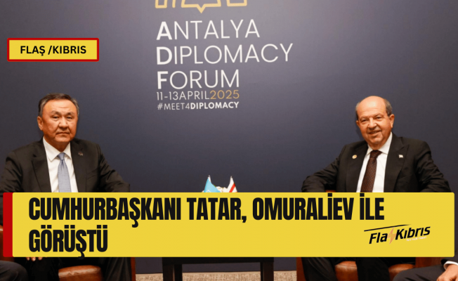 Cumhurbaşkanı Tatar, TDT Genel Sekreteri Kubanychbek Omuraliev ile görüştü