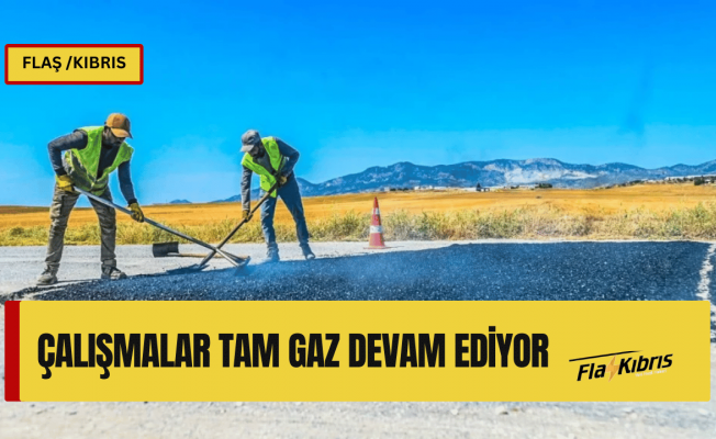 Gönyeli-Alayköy Belediyesi, altyapı yatırımlarının yanında yol iyileştirme çalışmalarına da devam ediyor