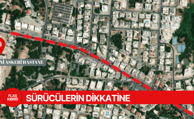 Girne’de asfalt yenileme çalışması nedeniyle trafik kontrollü sağlanıyor