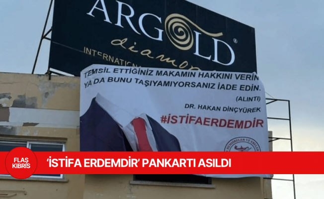 KTHES’ten dikkat çeken Dinçyürek pankartı