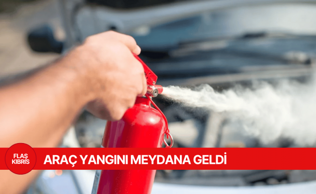 Seyir halindeki araçta yangın meydana geldi