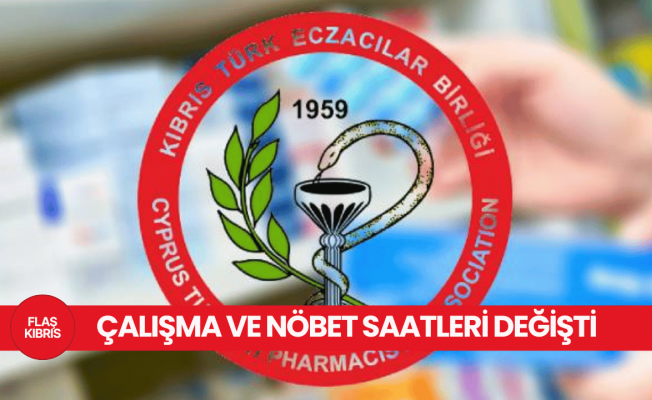 Eczanelerin kış dönemi çalışma ve nöbet saatleri değişti