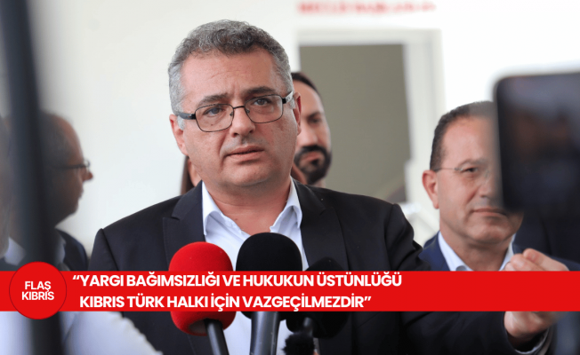 Erhürman: Yargı bağımsızlığı ve hukukun üstünlüğü Kıbrıs Türk halkı için vazgeçilmezdir Erhürman: Yargı bağımsızlığı ve hukukun üstünlüğü Kıbrıs Türk halkı için vazgeçilmezdir