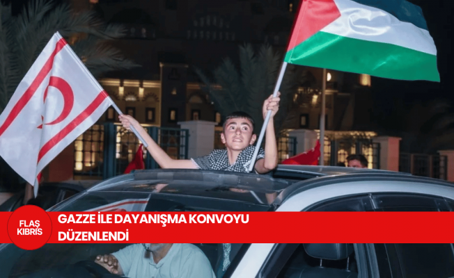 Lefkoşa’da Gazze ile dayanışma konvoyu düzenlendi