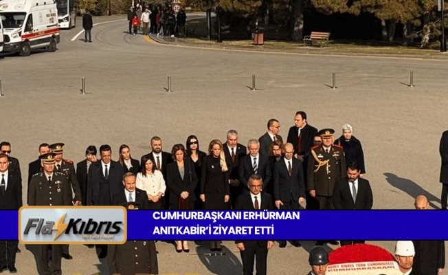 Cumhurbaşkanı Erhürman Anıtkabir'i ziyaret etti