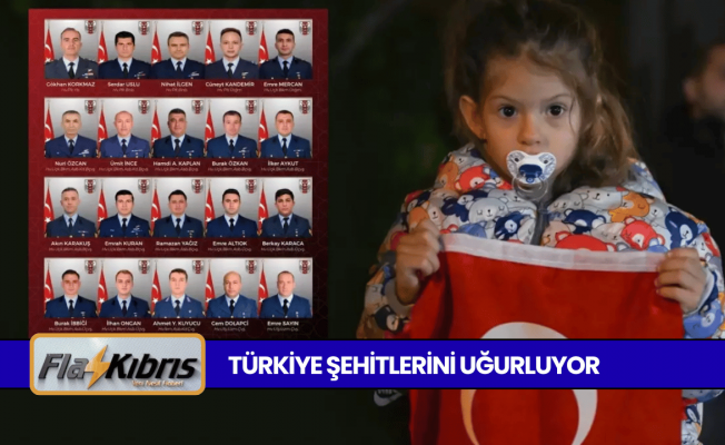Şehitlerin naaşları tören sonrası defin yerlerine uğurlanacak...