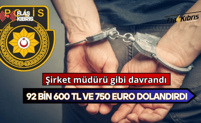 Gazimağusa'da 92 bin 600 TL ve 750 Euro'luk dolandırıcılık