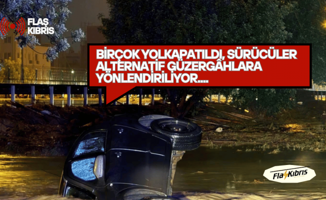 Polis Basın Subaylığı Lefkoşa’da su taşkınları nedeniyle kapanan yolları duyurdu.