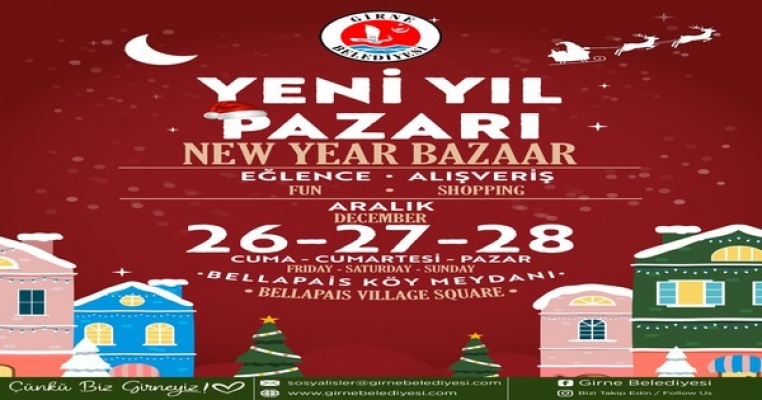 Yeni Yıl Pazarı 26, 27 ve 28 Aralık’ta Bellapais’te Kuruluyor