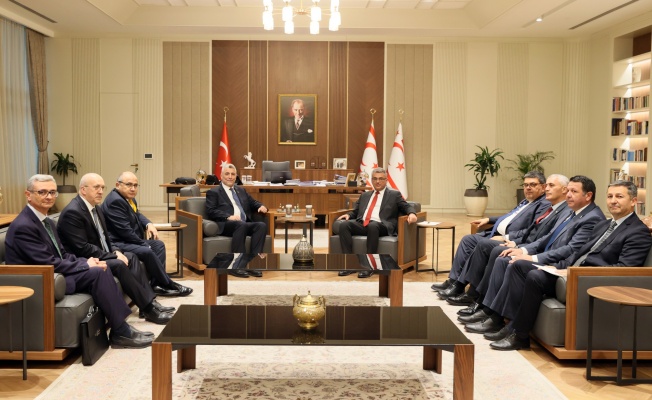 Cumhurbaşkanı Tufan Erhürman, TC Ticaret Bakanı Ömer Bolat’ı kabul etti