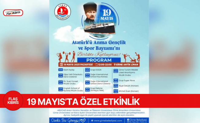 Girne Belediyesi’nden 19 Mayıs Atatürk’ü Anma, Gençlik ve Spor Bayramı’na özel etkinlik