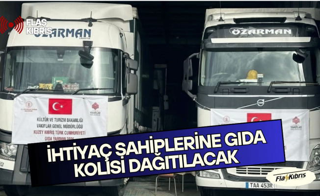 Vakıflar İdaresi ve Türkiye Lefkoşa Büyükelçiliği ramazan ayında ihtiyaç sahiplerine gıda kolisi dağıtacak