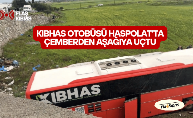 Yeni Haspolat Çemberi’nden bir otobüs aşağıya uçtu!