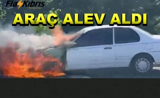 Çatalköy'de araç yangını!