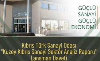 KTSO tarafından "Kuzey Kıbrıs Sanayi Sektör Analizi" raporunun tanıtım ve sunumu yapılacak