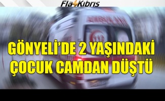 Gönyeli’de çocuk apartmandan düştü