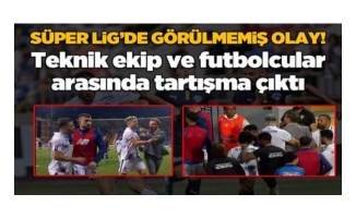 Kasımpaşa - Adana Demirspor maçında görülmemiş kavga!
